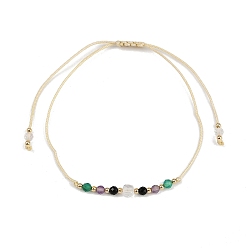Virgo Natural Gemstone Constellation Beaded Bracelets, Virgo, Colorful, 11 inch(28cm)