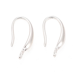 925 Sterling Silver Plated Rack Plating Eco-friendly Brass Earring Hooks, with Vertical Loop, Lead Free & Cadmium Free, 925 Sterling Silver Plated, 16x2.5mm, Hole: 1.5mm, 18 Gauge, Pin: 1mm