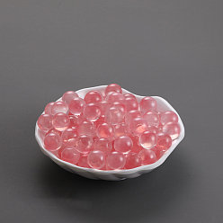Light Coral Transparent Czech Glass Beads, No Hole, Round, Light Coral, 12mm