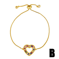 brc25-B Mama Bracelet - Love Heart Crystal Bracelet with Western Letters (BRC25)