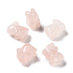 Rose Quartz Natural Rose Quartz Beads, Rabbit, 16~16.5x13.5~14x9~10.5mm, Hole: 2mm