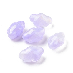 Lilac Opaque Acrylic Beads, Glitter Beads, Cloud, Lilac, 16.5x26x13mm, Hole: 2mm, about 150pcs/500g