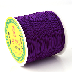 Индиго Плетеной нейлоновой нити, китайский шнур для завязывания бисера шнур для изготовления ювелирных изделий из бисера, индиговые, 0.8 мм, около 100 ярдов / рулон