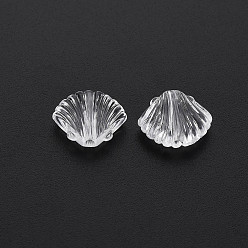 Clear Transparent Acrylic Beads, Shell/Scallop, Clear, 10.5x12.5x4.5mm, Hole: 1.5mm, about 1580pcs/500g