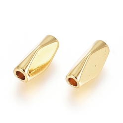 Real 18K Gold Plated Brass Beads, Long-Lasting Plated, Twist, Real 18K Gold Plated, 8.5x3.5x3.5mm, Hole: 1.5mm