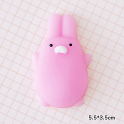 Rabbit TPR Stress Toy, Funny Fidget Sensory Toy, for Stress Anxiety Relief, Animeala, Rabbit Pattern, 55x35mm