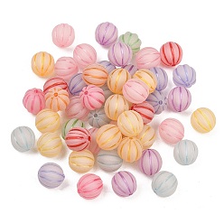 (52) Непрозрачная лаванда Матовые прозрачные акриловые бусины в форме тыквы, окрашенные, разноцветные, 14 мм, отверстие : 2 мм, о 50 шт / комплект