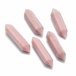 Pink Opal Natural Pink Opal Beads, Healing Stones, Reiki Energy Balancing Meditation Therapy Wand, No Hole/Undrilled, Double Terminated Point, 54~55x13~16x12~14mm