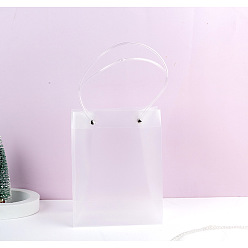 Aucun Motif Sacs en plastique pvc rectangle transparent, avec une poignée, pour le shopping, artisanat, cadeaux, aucun motif, 20.5x16x9 cm