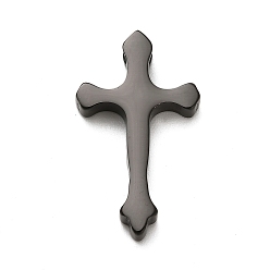 Черный 304 подвески из нержавеющей стали, крестик, ионное покрытие (ip), чёрные, 28.5x16.5x4 мм, отверстие : 3 мм