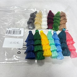 (52) Непрозрачная лаванда 13шт 13 цвета подвески с кисточками из полиэстера, разноцветные, 84x28 мм, 1 шт / цвет