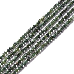 Seraphinite Natural Seraphinite Beads Strands, Faceted, Round, 3x3mm, Hole: 0.7mm, about 145pcs/strand, 15.75 inch(40cm)