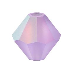 20310 20019 Violet AB Matt Хрустальные бусины preciosa®, чешский хрусталь, биконус(451 69 302 рондель), 20310 20019 фиолетовый ab матовый, 4 мм, отверстие : 0.8 мм