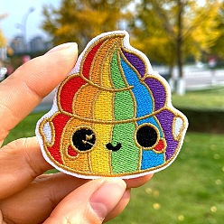 Body Pride Rainbow Flag Theme Computerized Embroidery Cloth Iron On/Sew On Patches, Costume Accessories, Appliques, Poop Pattern