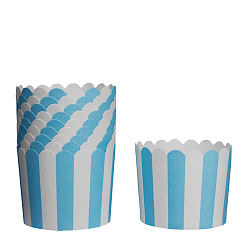 Deep Sky Blue Cupcake Paper Baking Cups, Greaseproof Muffin Liners Holders Baking Wrappers, Deep Sky Blue, 70x55mm, about 50pcs/set
