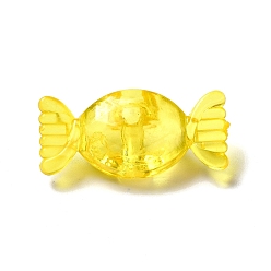 Желтый Прозрачные акриловые бусины, конфеты, желтые, 13x28x10 мм, отверстие : 3 мм, Около 360 шт / 500 г