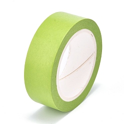 Yellow Green DIY Solid Color Scrapbook Decorative Paper Tapes, Self Adhesive Tapes, Yellow Green, 15mm, about 10m/roll