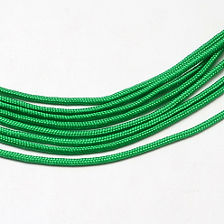 Зеленый Полиэфирные и спандексные веревочные веревки, 16 -ply, зелёные, 2 мм, около 109.36 ярдов (100 м) / пачка