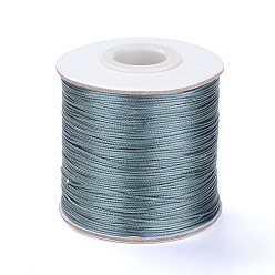 Gray Waxed Polyester Cord, Bead Cord, Gray, 1.5mm, about 169.51~174.98 Yards(155~160m)/Roll