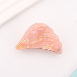 Light Salmon Wing Shape PVC Claw Hair Clips, Hair Accessories for Women & Girls, Light Salmon, 63x39x32mm