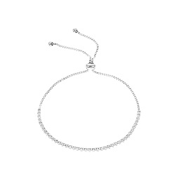 03 Silver 8819 Minimalist Adjustable Bracelet with Extendable Rhinestone Claw Chain for Women's Jewelry