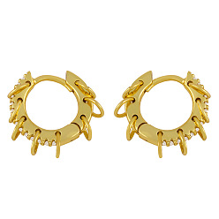 Tushuo Fashionable Diamond Inlaid Round Hoop Earrings - Creative, Personalized, Elegant, Trendy.