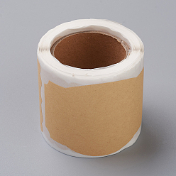 Светло-коричневый Самоклеящаяся наклейка из крафт-бумаги, клейкие этикетки, пустой тег прямоугольник, загар, прямоугольник: 76x50 мм, 4 выкройки / рулон, 100 шт / рулон