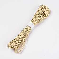 Темный Хаки Шнур бумажных шнуров, для изготовления ювелирных изделий, 2 -ply, бледно золотарник, 2 мм, около 32.8 ярдов (30 м) / пачка