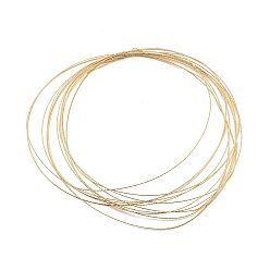 Real 18K Gold Plated Copper Wire for Jewelry Making, Textured Round, Real 18K Gold Plated, 21 Gauge, 0.7mm, about 16.40 Feet(5m)/Strand