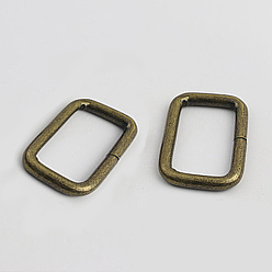 Antique Bronze Iron Rectangle Buckle Ring, Webbing Belts Buckle, for Luggage Belt Craft DIY Accessories, Antique Bronze, 4.8mm, Inner Diameter: 32x20mm