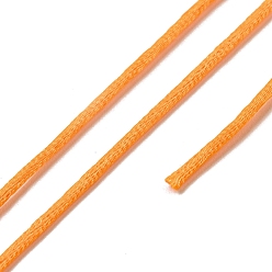 Orange Fil à broder en polyester, fils de point de croix, orange, 1.5mm, 20 m / bundle