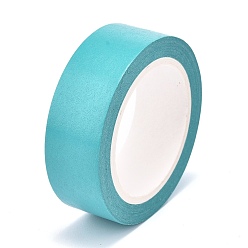 Dark Turquoise DIY Solid Color Scrapbook Decorative Paper Tapes, Self Adhesive Tapes, Dark Turquoise, 15mm, about 10m/roll