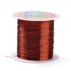 Coconut Marrón Alambre de cobre redondo alambre de cuentas de cobre para la fabricación de joyas, larga duración plateado, coco marrón, 0.3 mm, aproximadamente 236.22 pies (72 m) / rollo
