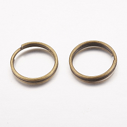 Античная Бронза Железные разрезные кольца, кольца с двойной петлей, без кадмия, без никеля и без свинца, античная бронза, 10x1.4 мм, около 8.6 мм внутренним диаметром, Около 416 шт / 100 г