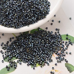 (DB0006) Темно-металлическо-серый Ирис Бусины miyuki delica, цилиндр, японский бисер, 11/0, (дБ 0006) ирис, 1.3x1.6 мм, отверстие : 0.8 мм, Около 2000 шт / 10 г