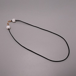 Noir Sangle de sac à chaîne en cuir pu, avec perles de résine et fermoirs en alliage, accessoires de remplacement de sac, noir, 122x0.85x0.3 cm