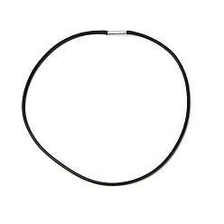 Черный Аксессуары для изготовления вощеного ожерелья, со штыковыми застежками из платиновой латуни, чёрные, 45.5x0.3 см