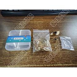Real 18K Gold Plated 18Pcs 3 Style Brass Stud Earring Findings, with Loop, with 40Pcs Plastic Ear Nuts, Twist Teardrop & Flat Round, Real 18K Gold Plated, 15~37.5x12~16x1mm, Pin: 0.7~1mm, Hole: 2mm, 6pcs/style