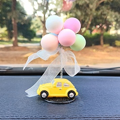 Car Cute Foam Spring Balloon Ornament, Resin Base for Car Interior Decorations, Car, 43x130mm