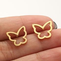 670 gold Earrings Girls Cute Spring Summer Butterfly Wings Heart Pattern Personality Earrings