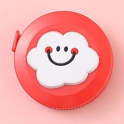 Red Cloud Fiber Retractable Soft Sewing Tape Measures, for Cloth Tailor Knitting Craft, Red, 5x1.2cm