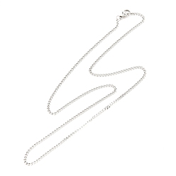 Stainless Steel Color 304 Stainless Steel Curb Chain Twist Chain Necklace, with Lobster Claw Clasps, Stainless Steel Color, 17.71 inch(45cm), 2mm