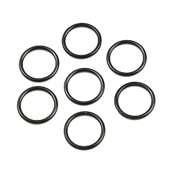 Schwarz Ionenplattierung (IP) 304 Geschlossene Biegeringe aus Edelstahl, Runde, Schwarz, 18 Messgerät, 10x1 mm