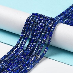 Lapis Lazuli Natural Lapis Lazuli Beads Strands, Faceted, Square, 2.5x2.5x2.5mm, Hole: 0.8mm, about 170pcs/strand, 15.35''(39cm)