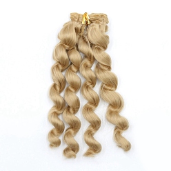 Wheat High Temperature Fiber Long Wavy Doll Wig Hair, for DIY Girl BJD Makings Accessories, Wheat, 150~1000mm
