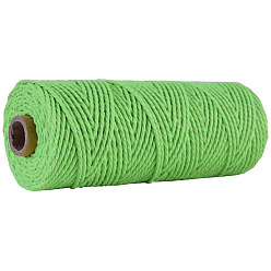Светло-зеленый 100М круглый хлопковый шнур, для упаковки подарков, diy craft, светло-зеленый, 2 мм, около 109.36 ярдов (100 м) / рулон