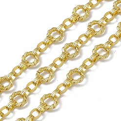 Real 18K Gold Plated Brass Figaro Chains, with Spool, Unwelded, Long-Lasting Plated, Cadmium Free & Nickel Free & Lead Free, Real 18K Gold Plated, 11x2.5mm, 7.5x5.5x2.5mm