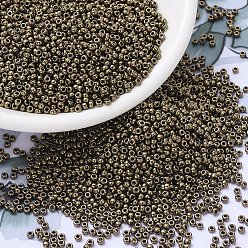 (RR457) Металлический Темная Бронзовый Миюки круглые бусины рокайль, японский бисер, 11/0, металлических цветов, (р-р 457) металлик темная бронза, 11/0, 2x1.3 мм, отверстие : 0.8 мм, Около 1111 шт / 10 г