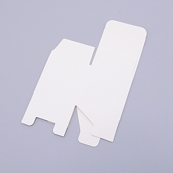 Белый Складные картонные шкатулки из бумаги, подарочные коробки, белые, 6x6x6 см