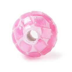 Pearl Pink Colorful Craft Shell Beads, Dyed, Round, Pearl Pink, 3.5~4x4~4.5mm, Hole: 0.9~1mm